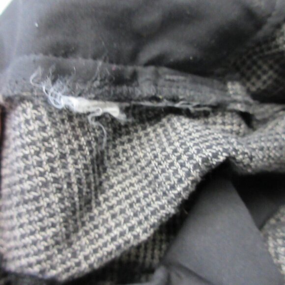Alice Olivia Women's Wide Leg Trouser Pants 8 Black Houndstooth Vtg Wool 312 - Picture 9 of 14